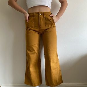 Wide leg cord pants